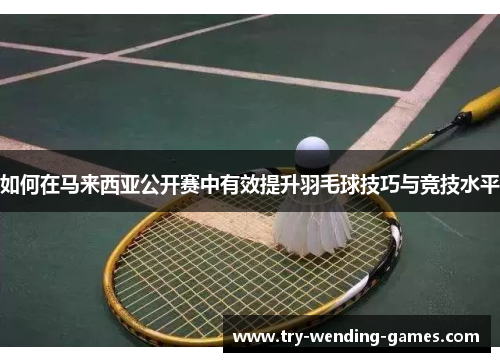 如何在马来西亚公开赛中有效提升羽毛球技巧与竞技水平