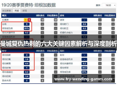 曼城复仇热刺的六大关键因素解析与深度剖析